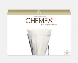 CHEMEX - Boîte de 100 filtres naturels pour cafetière 1 à 3 tasses