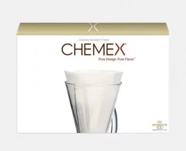 CHEMEX - Boîte de 100 filtres naturels pour cafetière 1 à 3 tassescaféterie Guillaume%description_short|limit|%