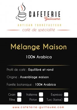 Café 100% arabica-Mélange maisoncaféterie Guillaume%description_short|limit|%