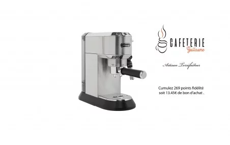 Machine Delonghi Dedica Aluminium-EC695M – Cafés Bibal