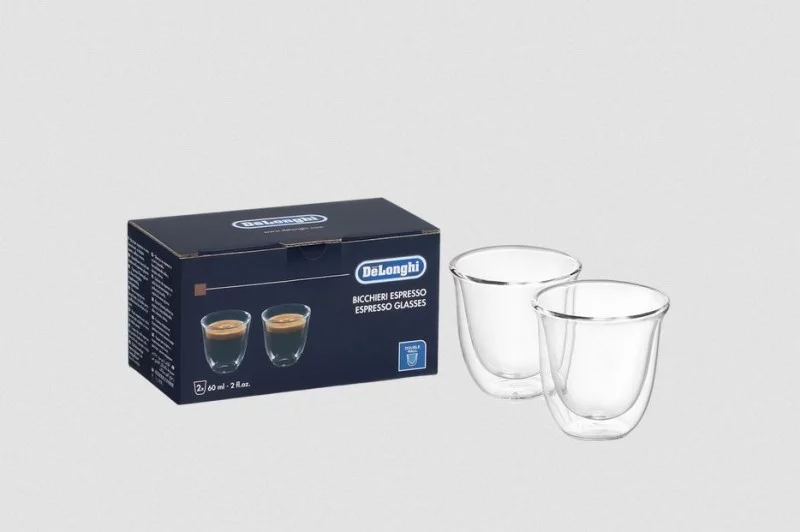 Lot de 2 tasses expresso De’Longhi 6 cl – double paroi