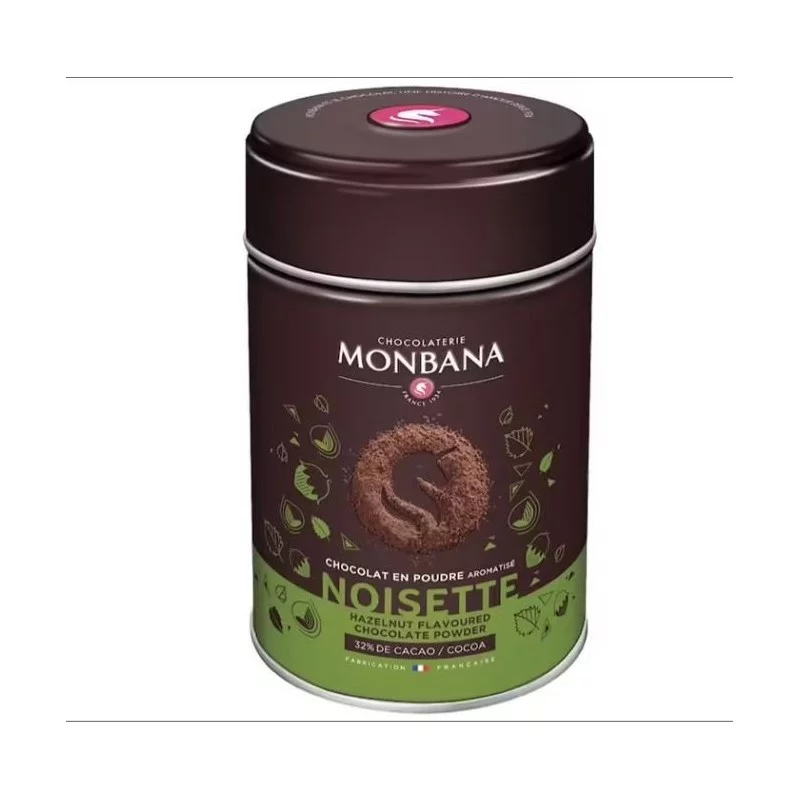Chocolat en Poudre arôme NOISETTE - 32% de cacao 250g