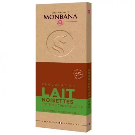 Tablette chocolat Lait 33% Noisettes 100gcaféterie Guillaume%description_short|limit|%