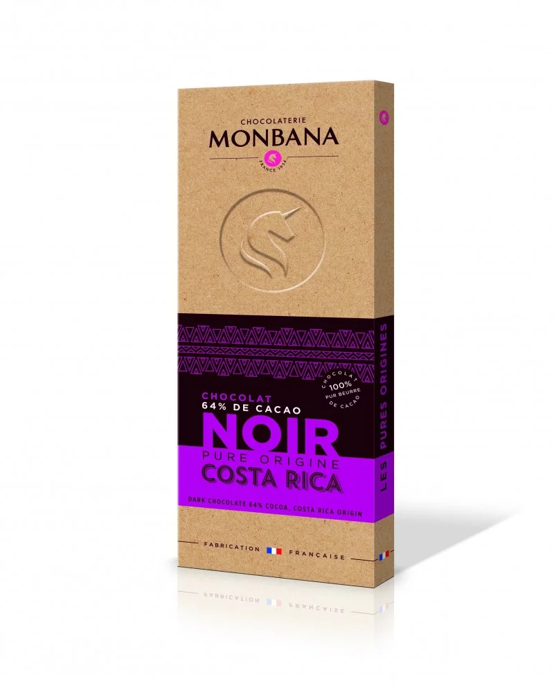 Tablette chocolat Noir 64% Pure Origine COSTA RICA 100g Tablette chocolat Noir 64% Pure Origine COSTA RICA 100g