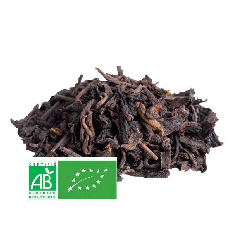 Thé Pu Erh BIO de qualité vrac en pochette de 100g