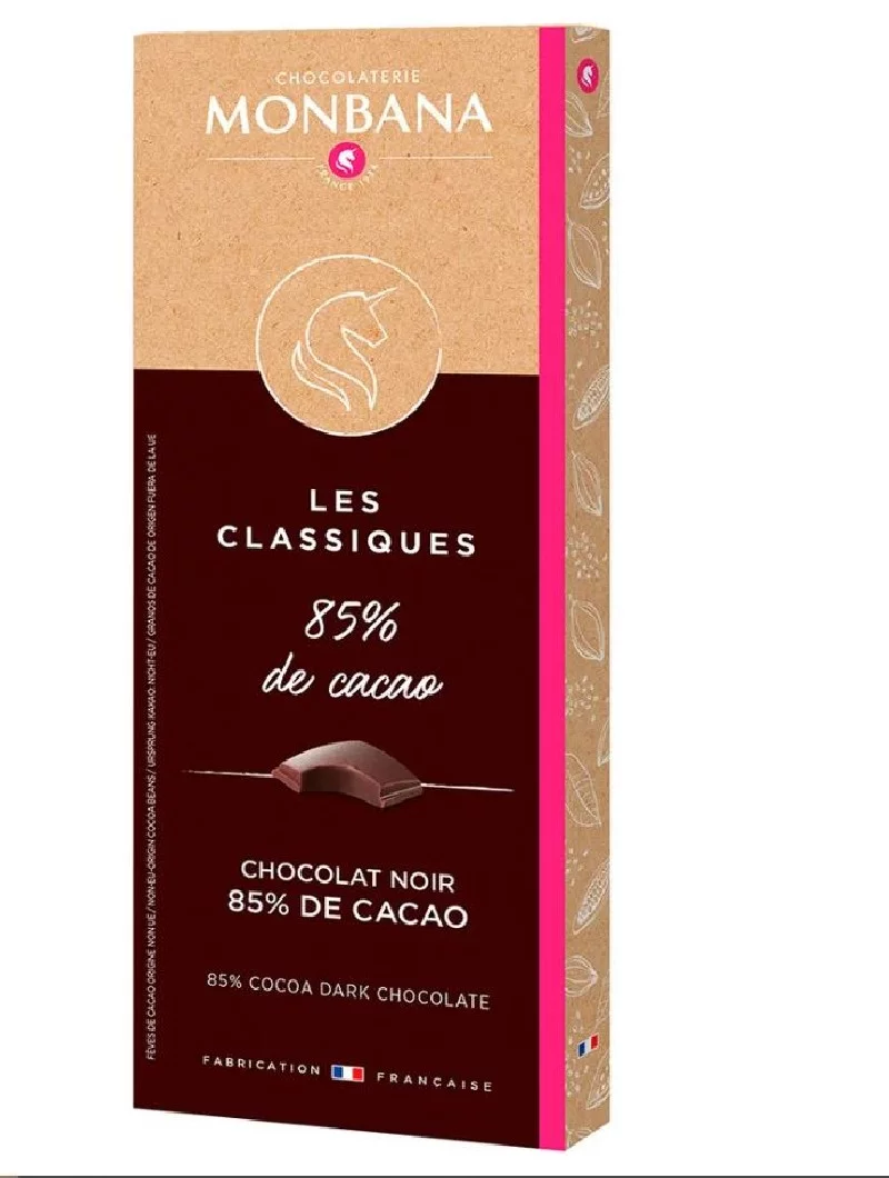Tablette chocolat Noir 65% de cacao 80g