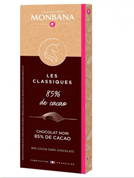 Tablette chocolat Noir 65% de cacao 80g