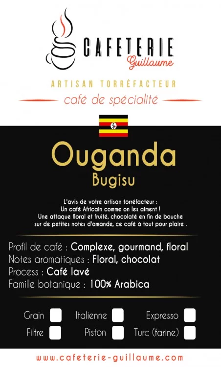 Café de spécialité Ouganda -BUGISU
