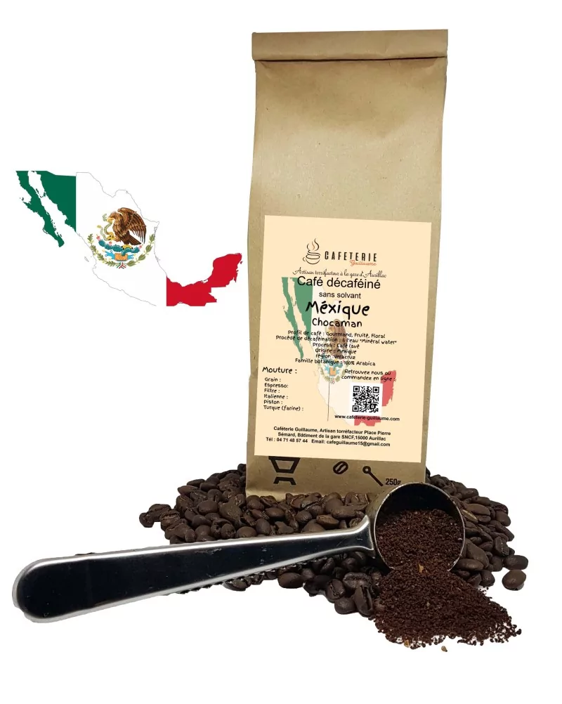 Café décaféiné à l’eau sans solvant – Mexique Chocaman B