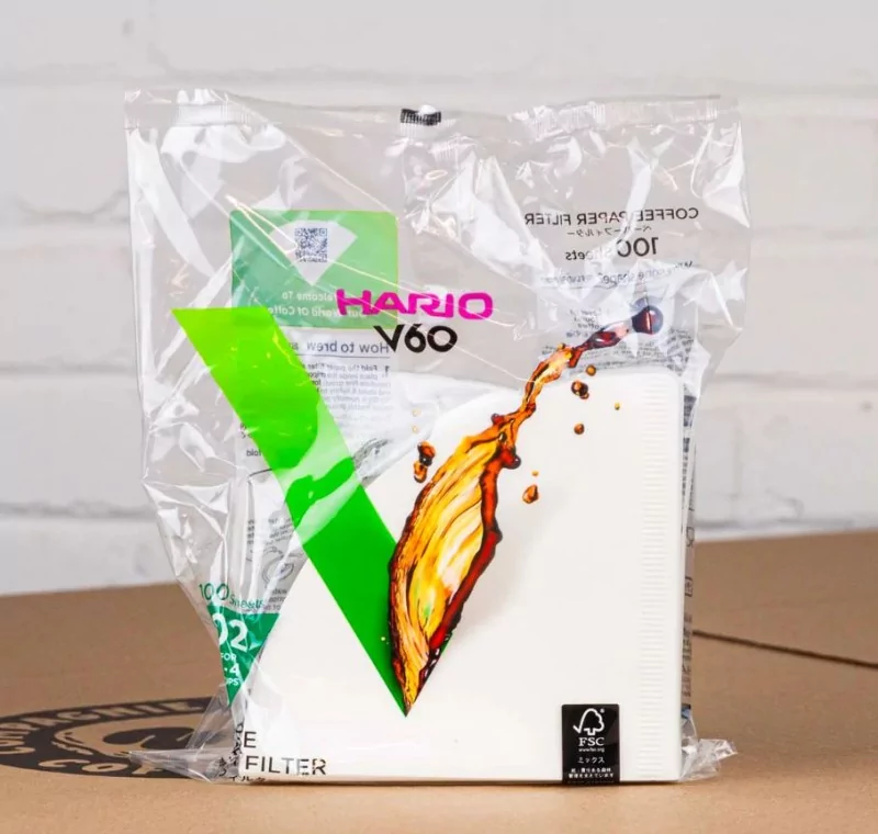 Sachet de 100 Filtres HARIO V60 4 tasses (taille 02)